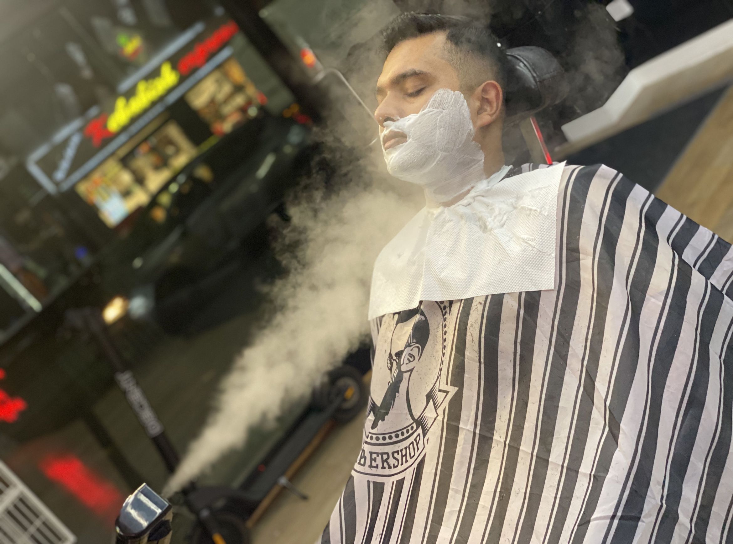 A relaxing facial steam treatment at Urban Trim